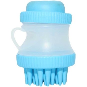 מברשת סיליקון לניקוי קרצוף וטיפוח מקצועי של בעלי חיים עם מיכל למילוי שמפו