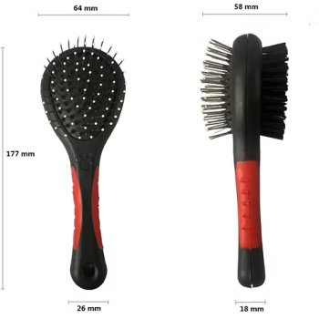 מסרק דו צדדי לניקוי והברשה לכלבים וחתולים