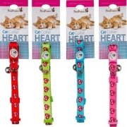 קולר לחתול לבבות עם פעמון