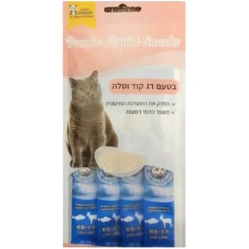 חטיפי שלוקים פנדה לחתול דג קוד וטלה