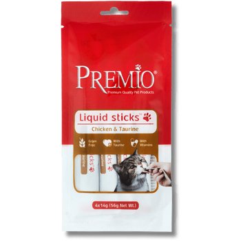 חטיף נוזלי פרמיו דליקט עוף לחתול - כל אריזה 56 גרם