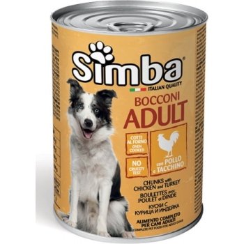 סימבה שימורים לכלב עוף והודו – 415 גרם